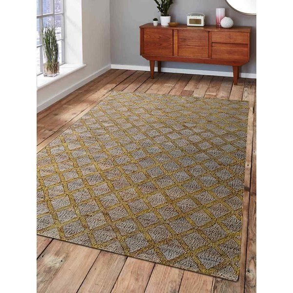 8 x 10 ft. Hand Woven Kilim Jute Eco-Friendly Oriental Rectangle Area Rug, Beige & Gold, Jensendistributionservices, Mfr#: MI1552326